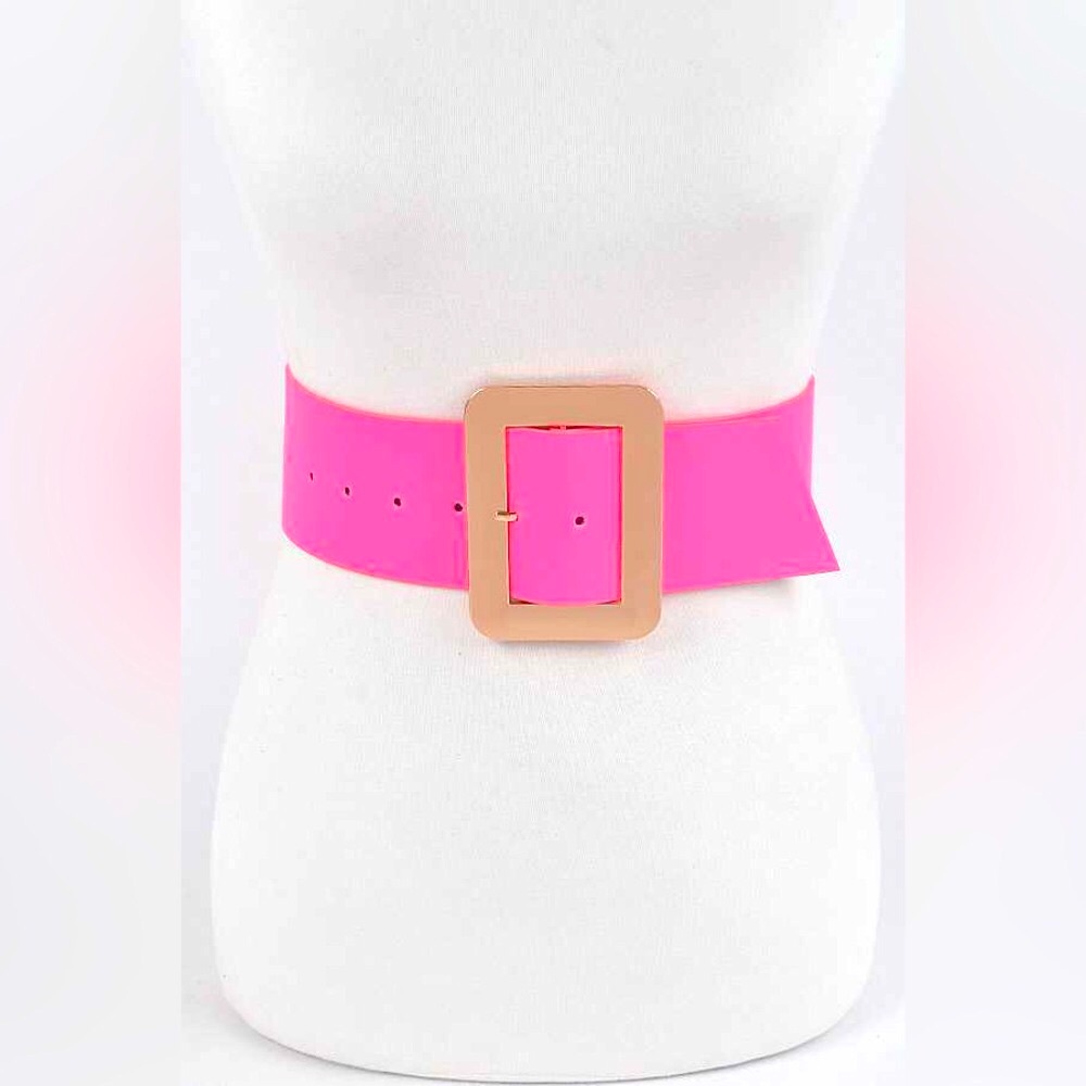 Neon Vegan Leather Waist Statement Belt